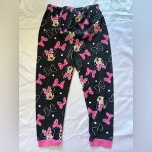 Minnie Mouse Black and Pink Bow Leggings